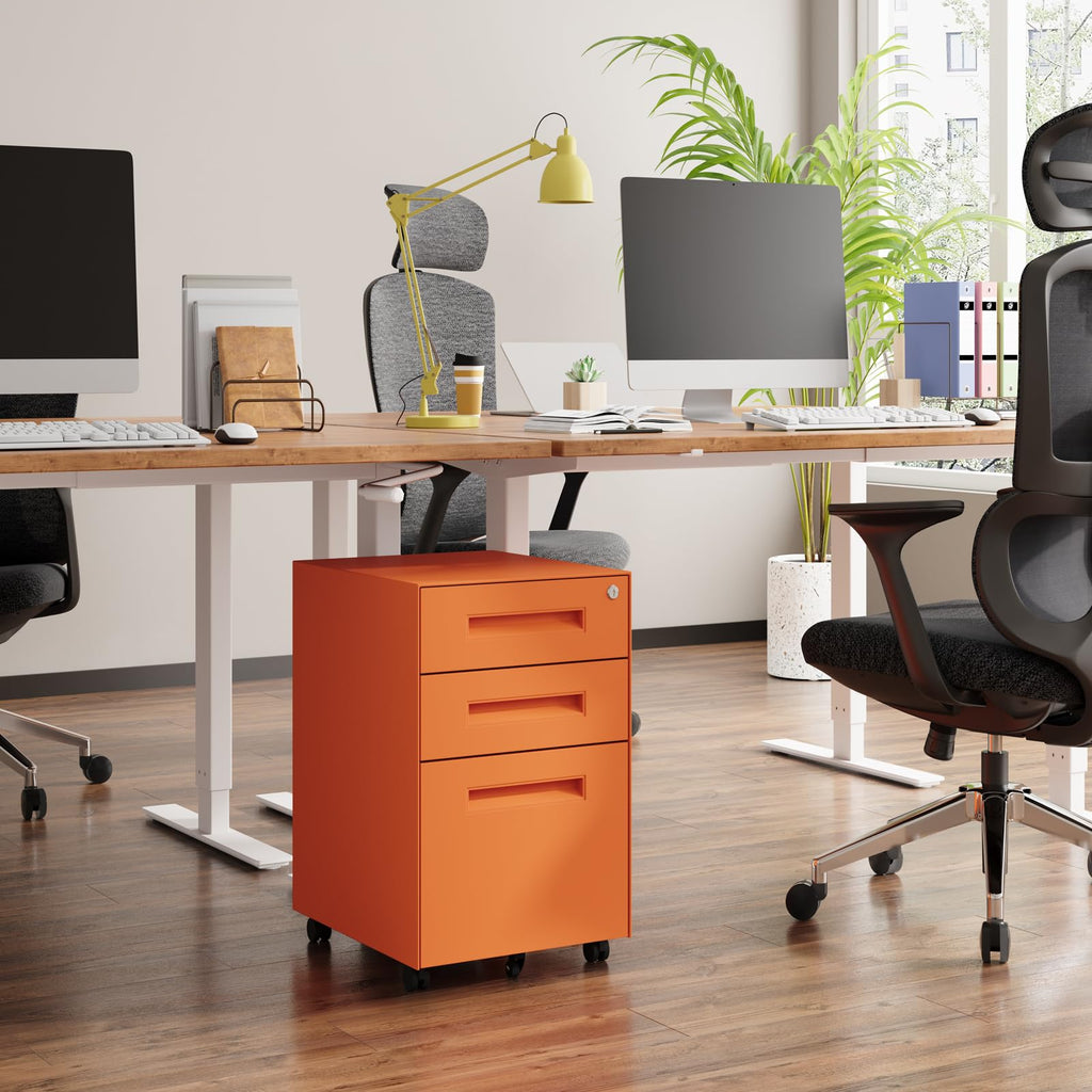 3 Drawer Metal Rolling File Cabinet M6592