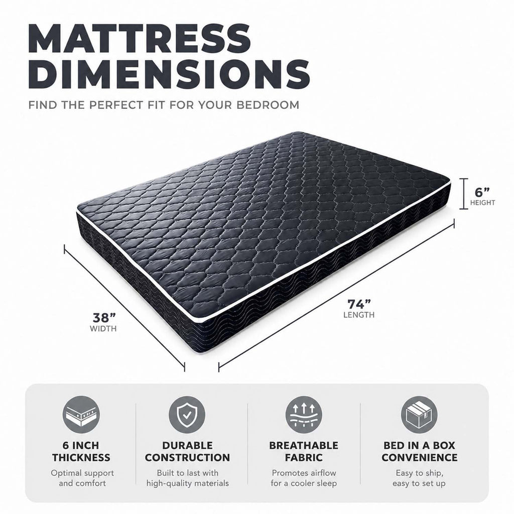 6 Inch Twin Memory Foam Mattress T303078