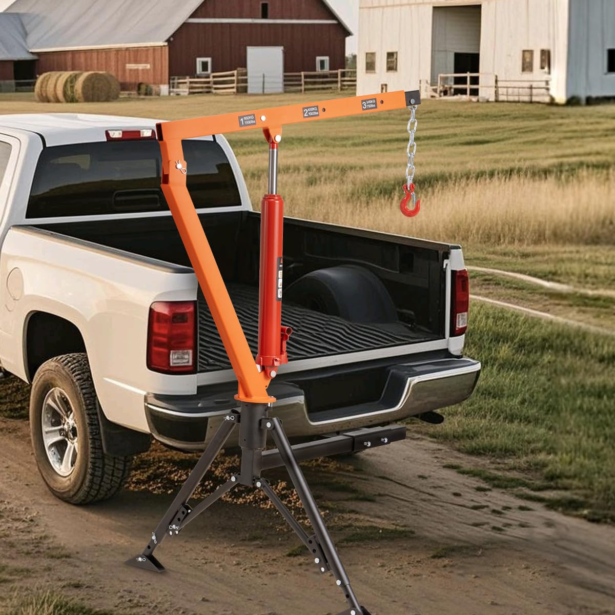 1500 lb Hydraulic Hitch Mounted Truck Crane I7486