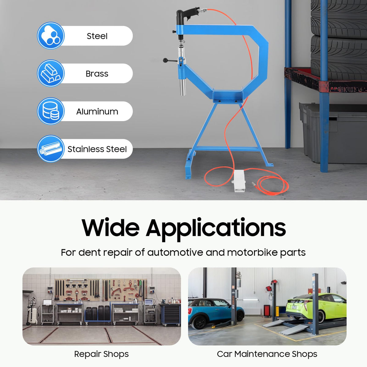 Pneumatic Planishing Hammer Metal Fabrication Set O152