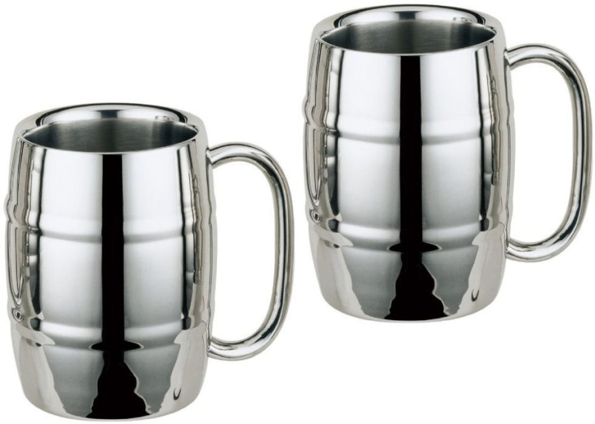 Stainless Steel Barrel Mug 16oz 2 Count S6841