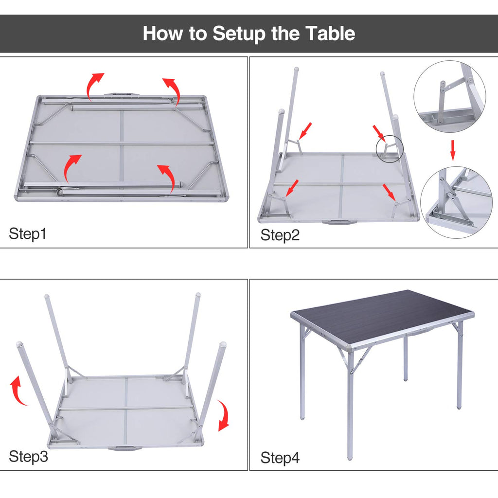 Aluminum Folding Camping Table with Handle Q5027