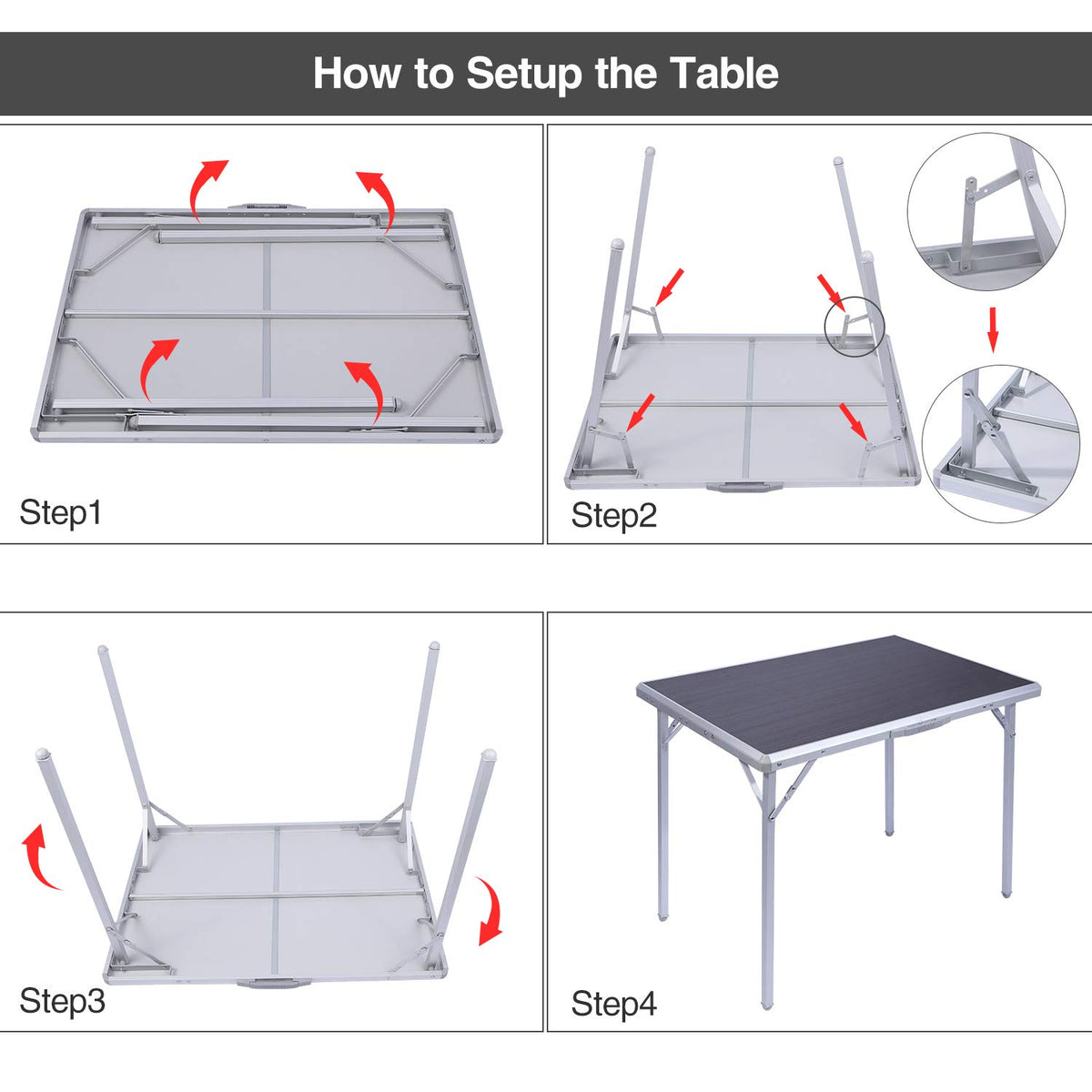 Aluminum Folding Camping Table with Handle Q5027