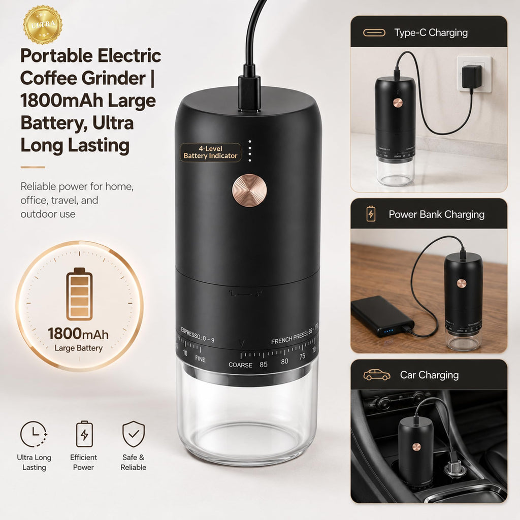Portable Electric Burr Coffee Grinder R6085