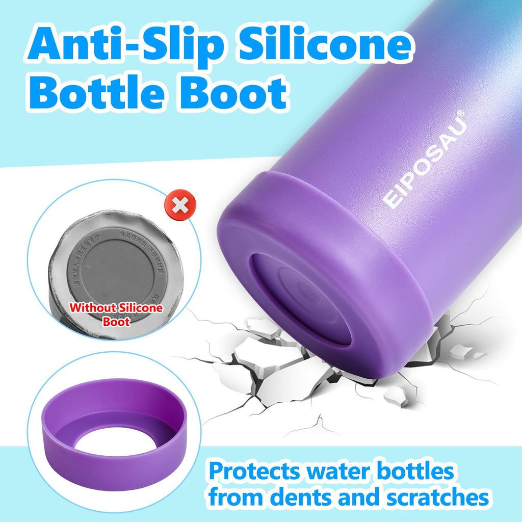 Insulated Water Bottle with Lid & Boot & Stickers, 24 oz P1976