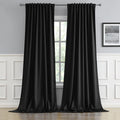 Black 102 Inches Long 2 Panels Blackout Curtains F243