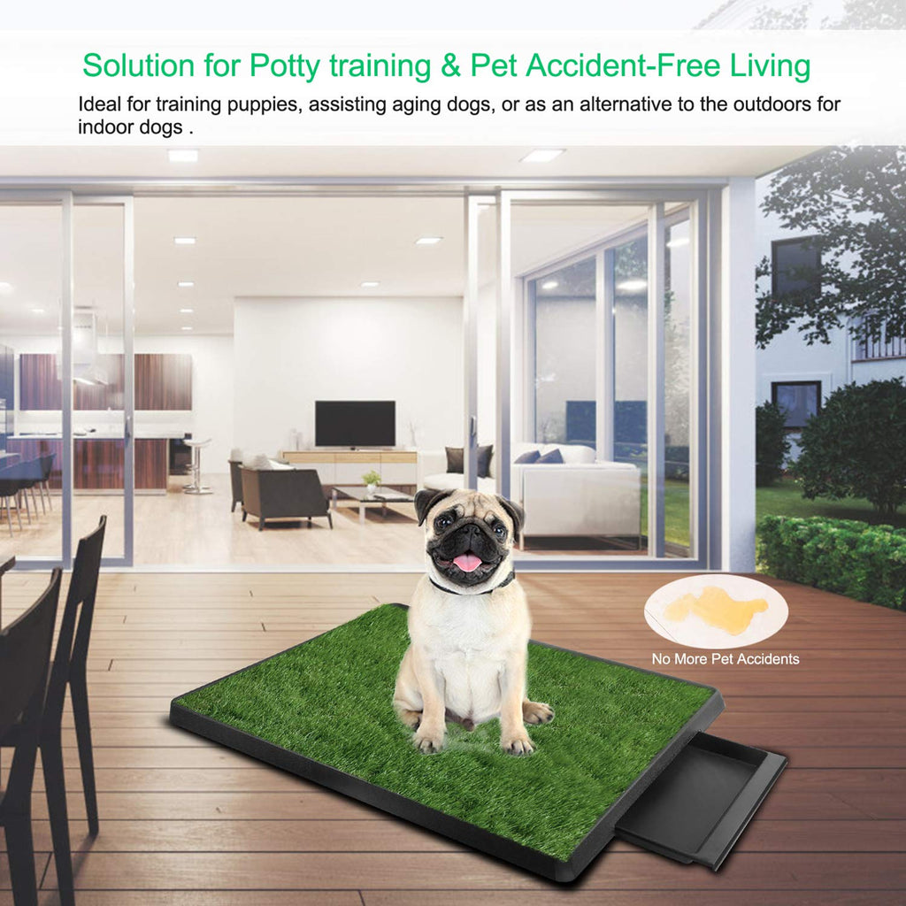 Dog Grass Pad with Tray 25”x 20” Artificial Grass L946270