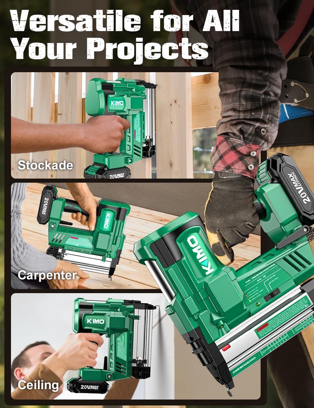 2" Cordless 18 Gauge Brad Nailer and Stapler H694