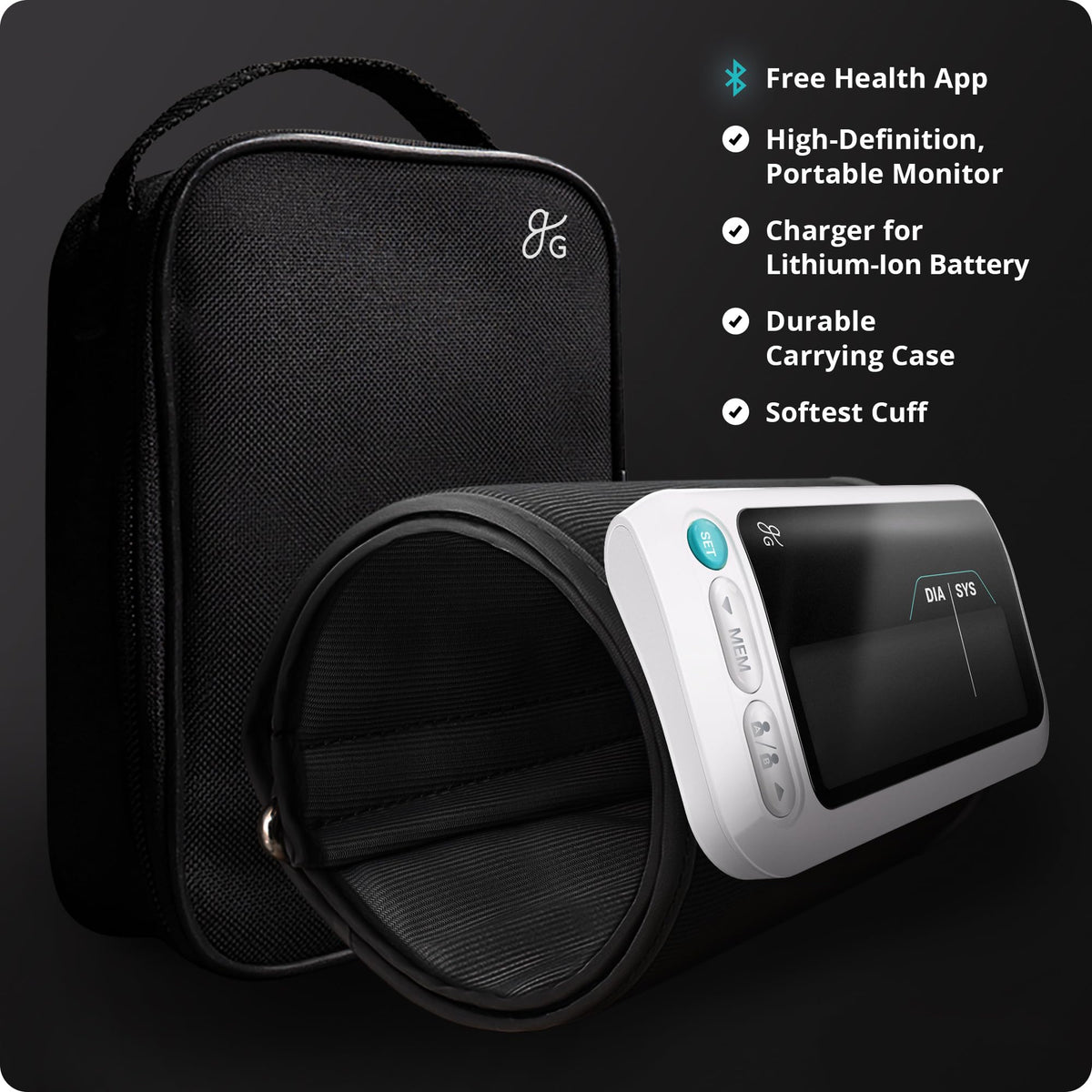 Bluetooth Blood Pressure Monitor with Upper Arm Cuff T743094