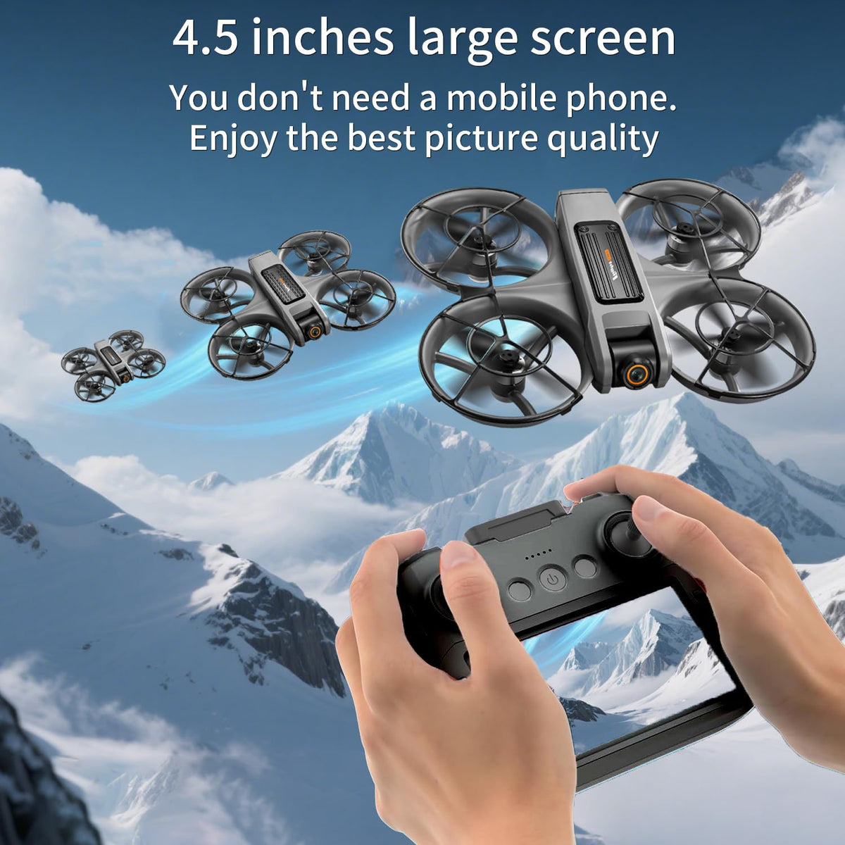 4.5-inch HD Screen Remote Control Drone with 2K Dual Cameras K5894