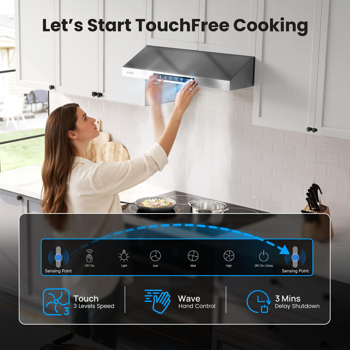 30 Inch Under Cabinet Range Hood 900 CFM Dual Motor O707