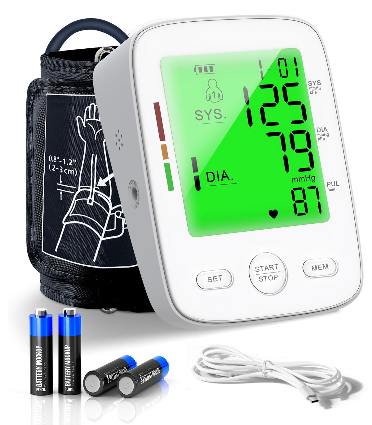 Automatic Upper Arm Blood Pressure Monitor with Adjustable Cuff L32993