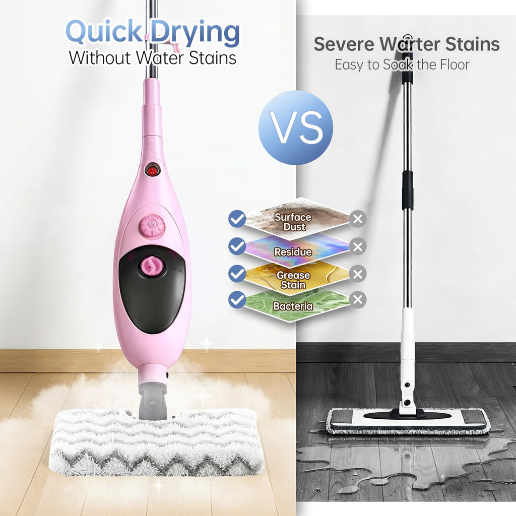 1200W Steam Mop Cleaner with Double-Sided Pads R665