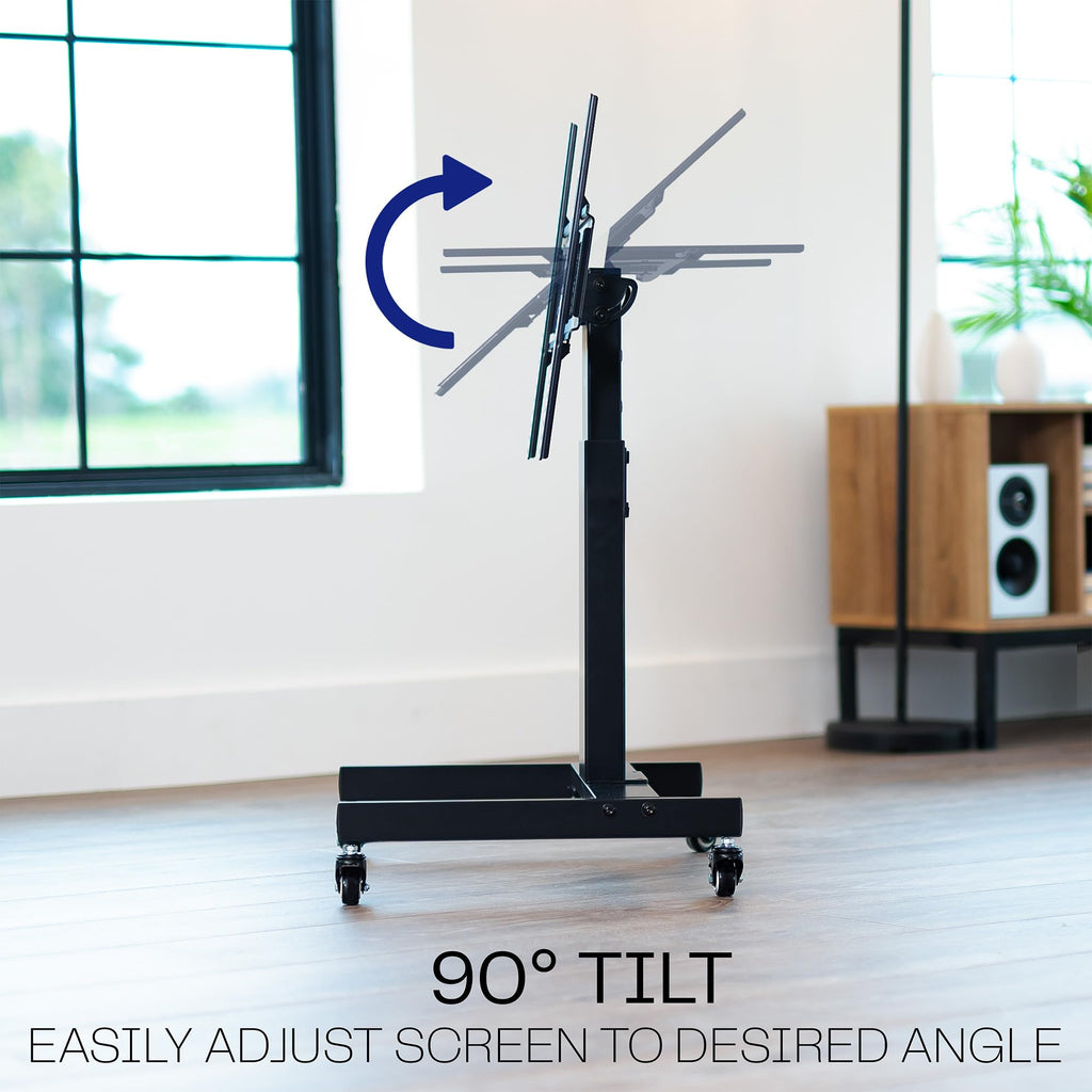 Low Height TV Cart for 32 to 75 inch Screens, Black Q87759