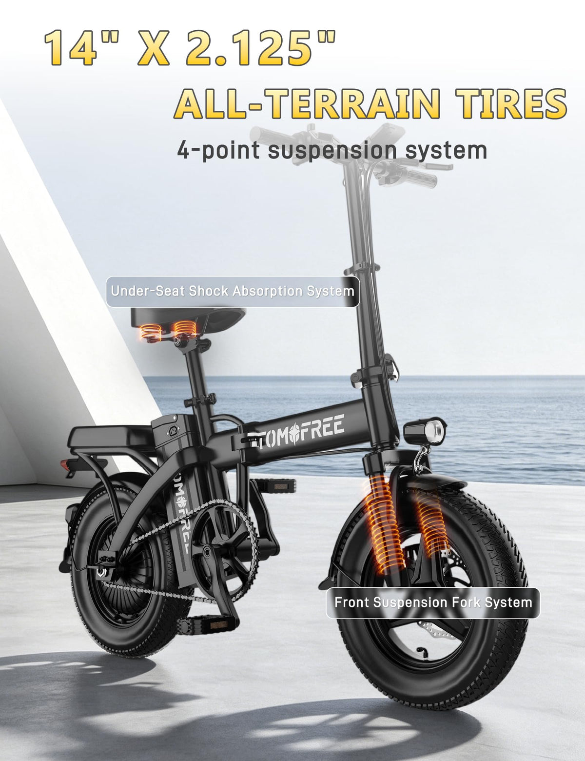 Folding Electric Bike 48V 22.5Ah 750W Fat Tire N7510