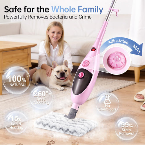 1200W Steam Mop Cleaner with Double-Sided Pads R665