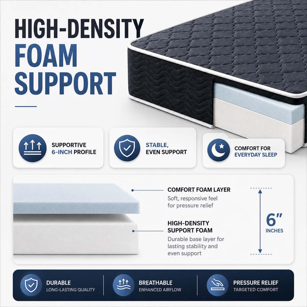 6 Inch Twin Memory Foam Mattress T303078