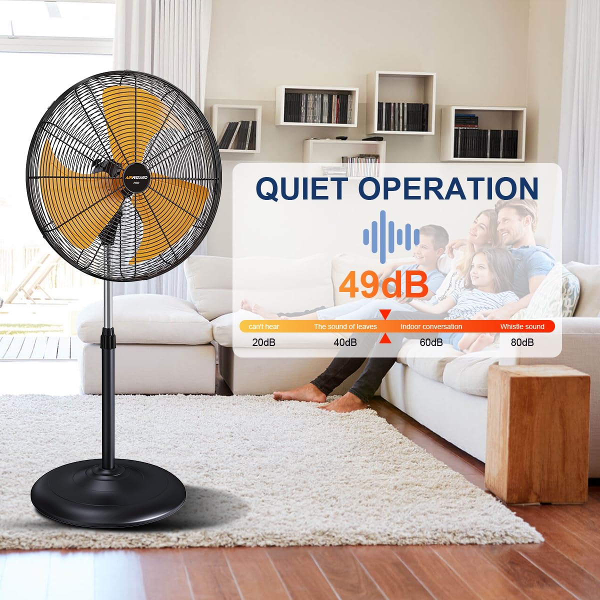 18 inch Oscillating High Velocity Pedestal Fan B5512