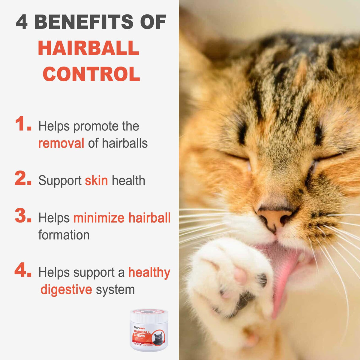Hairball Control Soft Chews for Cats, Chicken Flavor, 100 Count Q4888