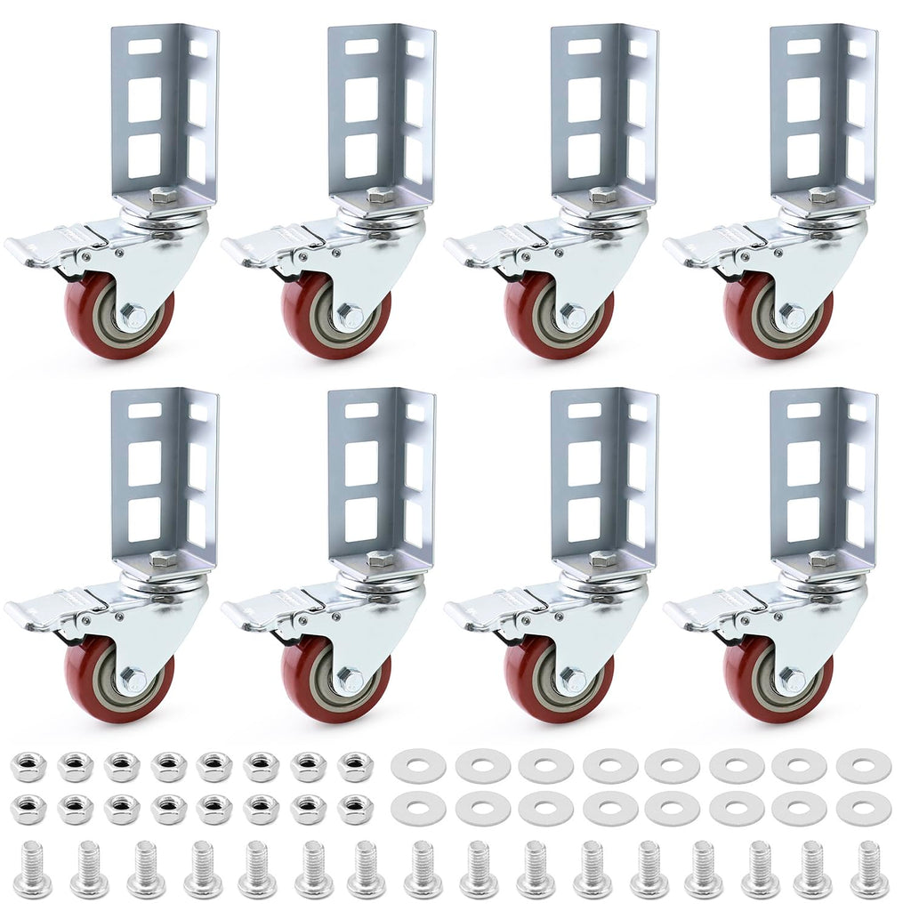 3" Boltless Rack Caster Wheels, 8 Pack T714