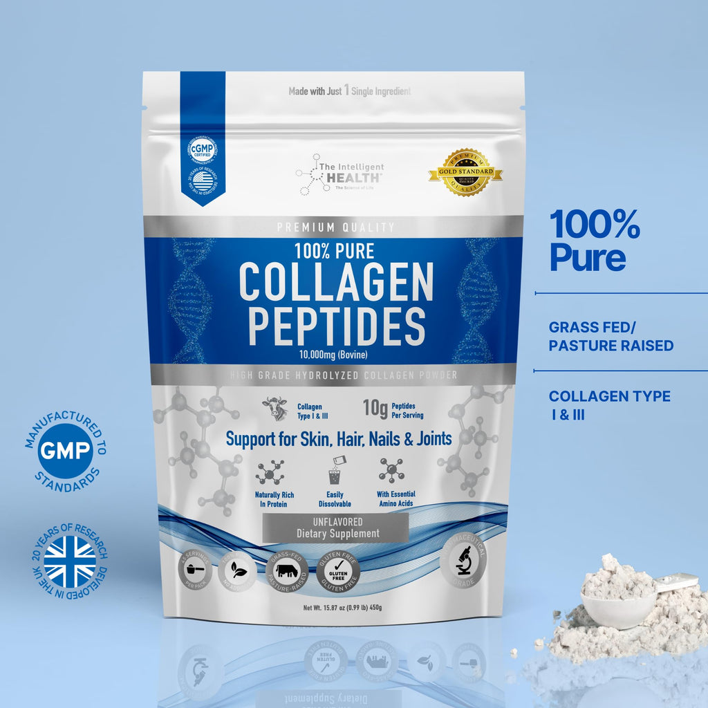 Collagen Peptides Powder, Hydrolyzed Type I & III, 45 Servings L64341