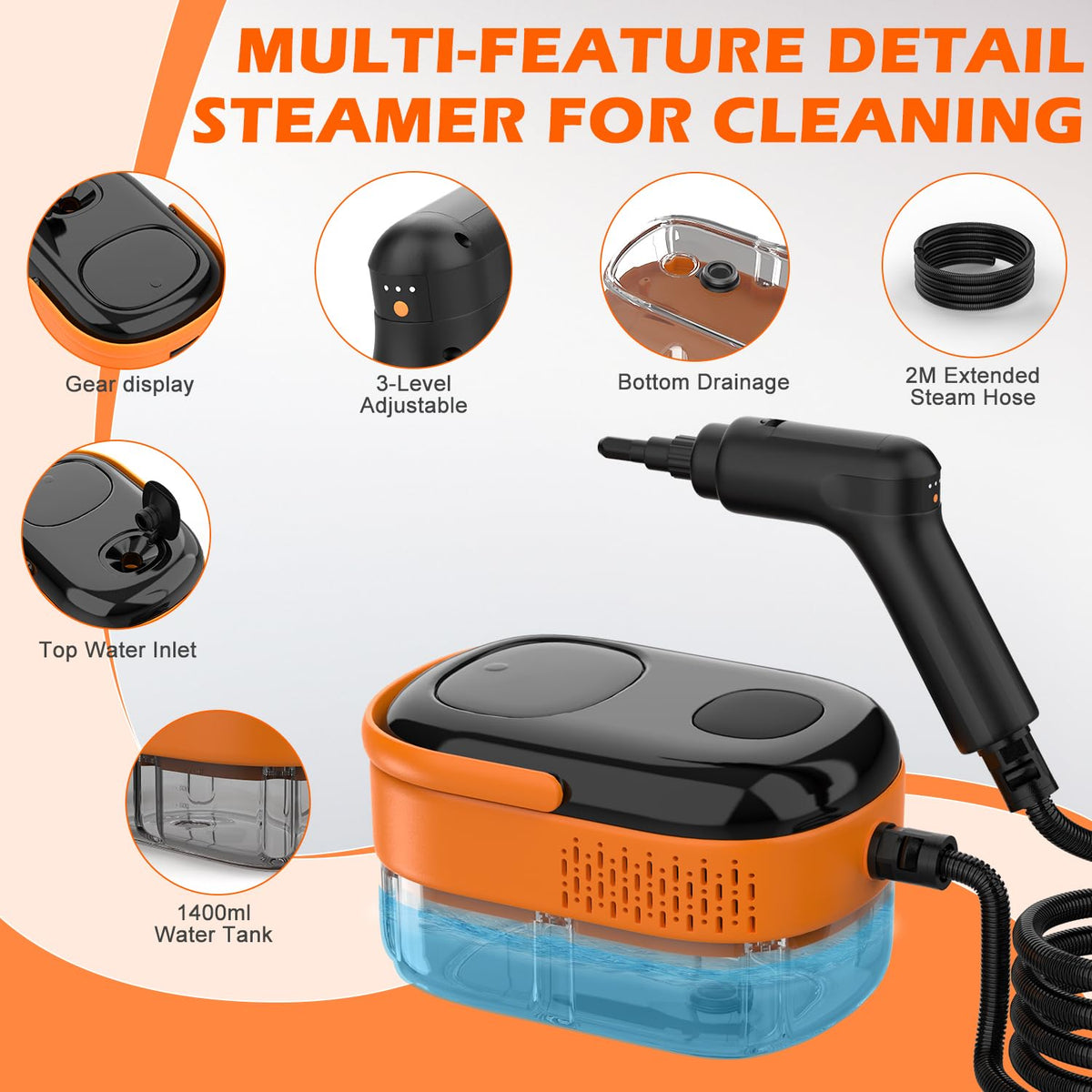Portable Handheld Steam Cleaner with 16 Accessories X857066