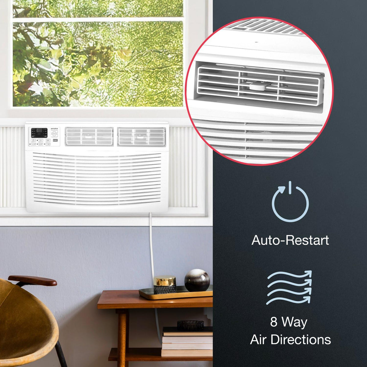 10,000 BTU White Window Air Conditioner D7595