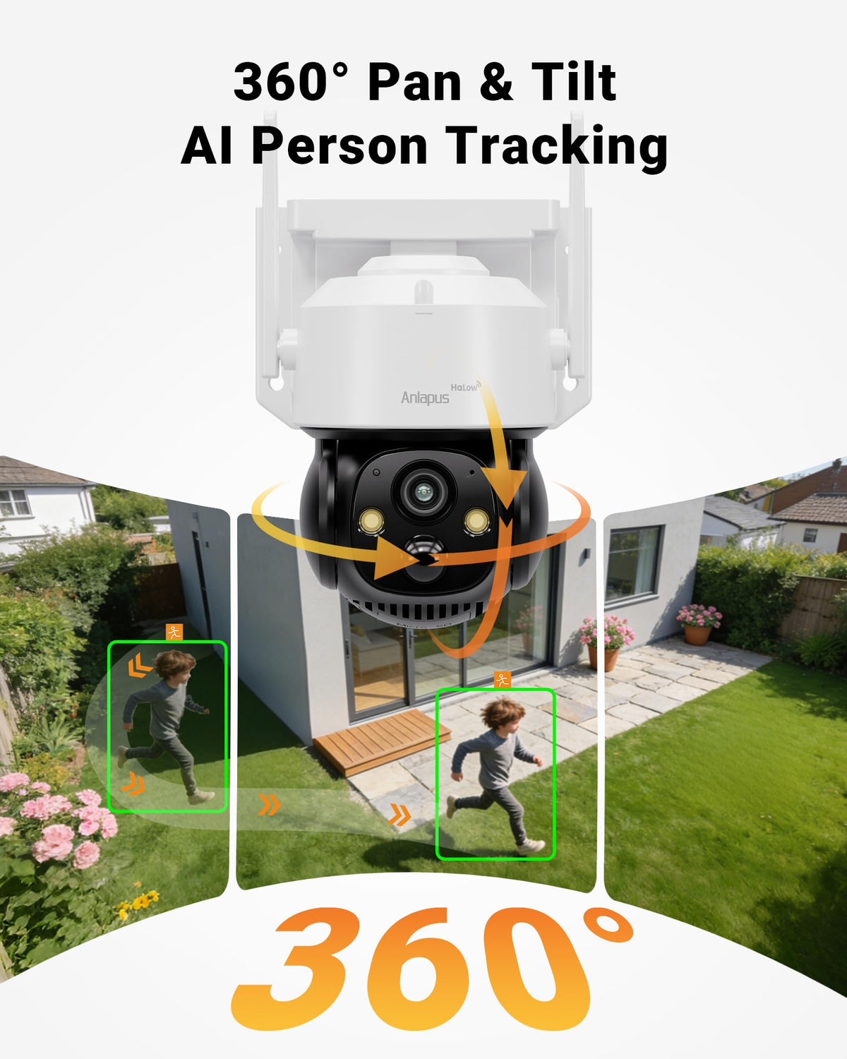 4MP 360° Pan Tilt Solar 4 Camera Security System X764317