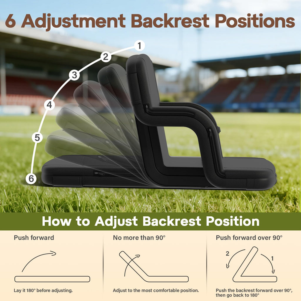 Heated Stadium Seat with Back Support D864