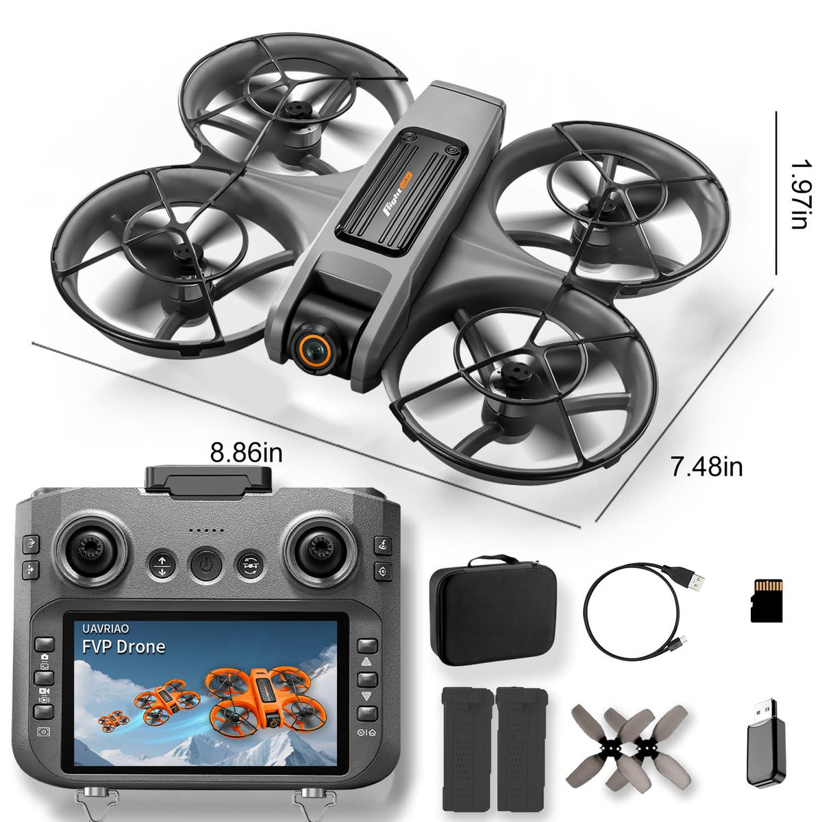 4.5-inch HD Screen Remote Control Drone with 2K Dual Cameras K5894