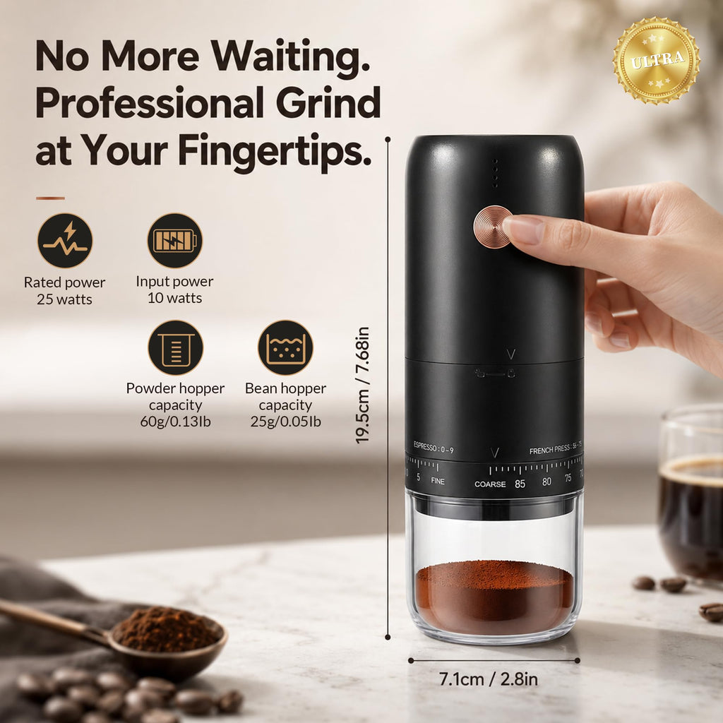 Portable Electric Burr Coffee Grinder R6085