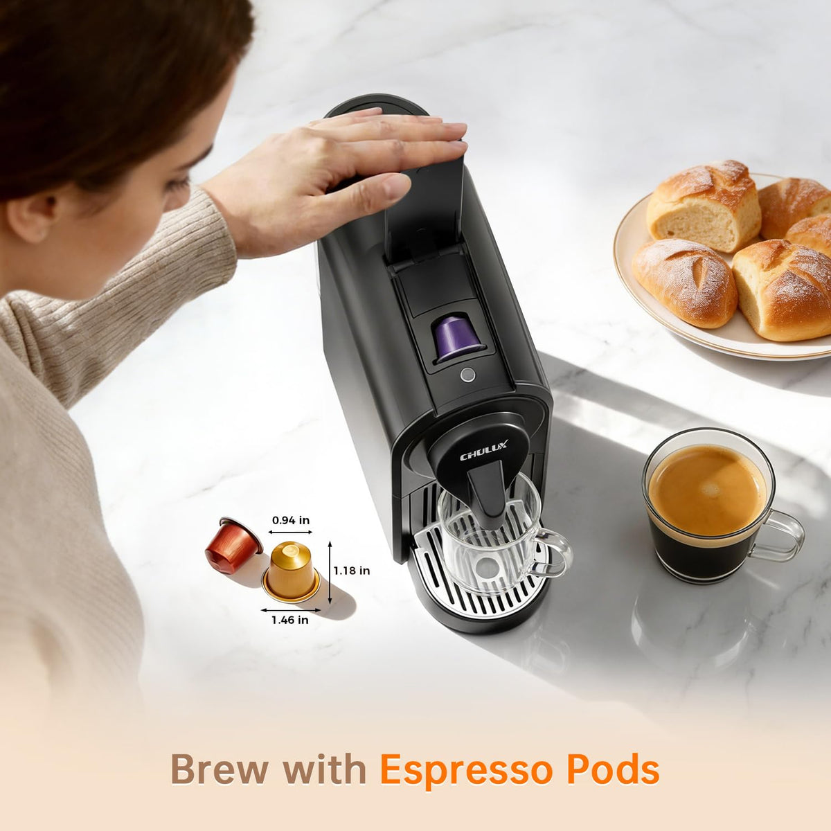 Single Serve Espresso Machine Black N69905