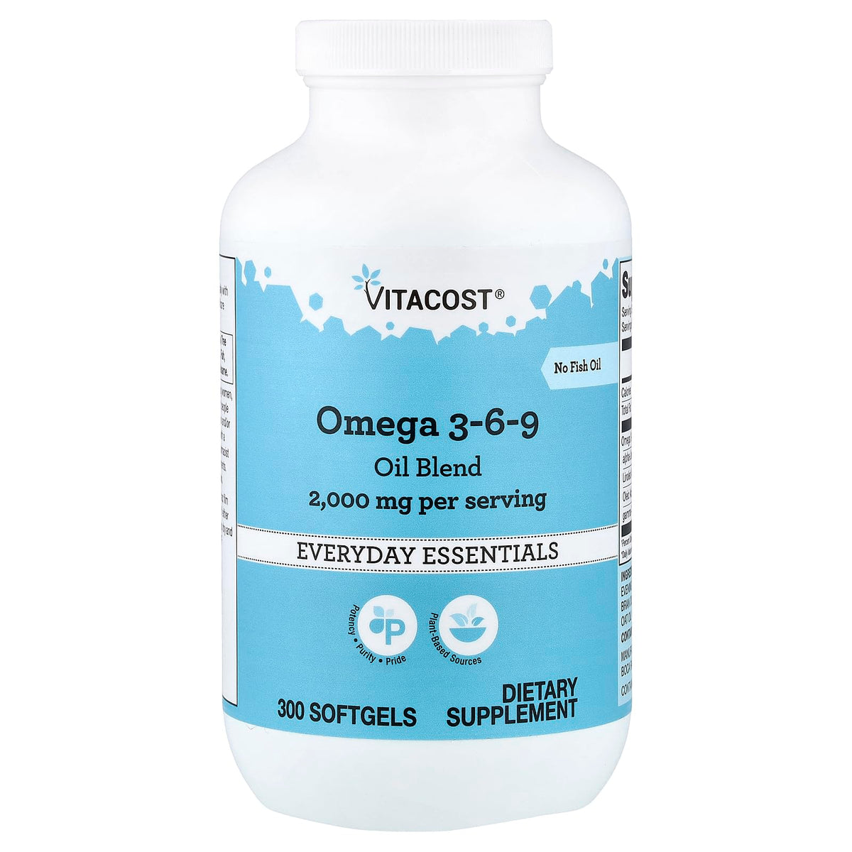Omega 3-6-9 Oil Blend 300 Softgels 1,000 mg V7167