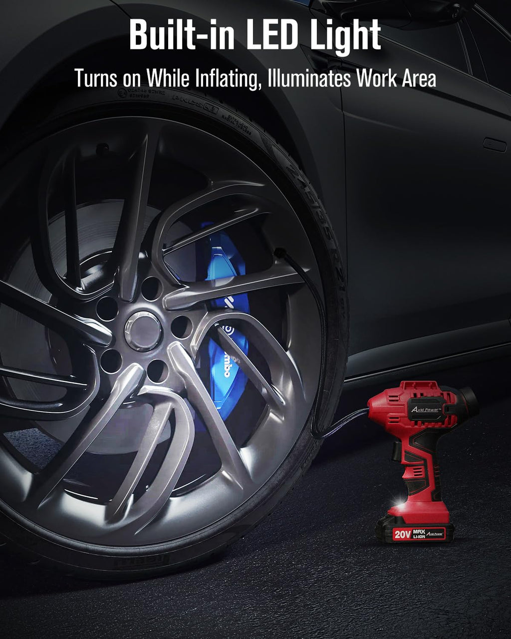 Cordless Tire Inflator Portable Air Compressor X58715
