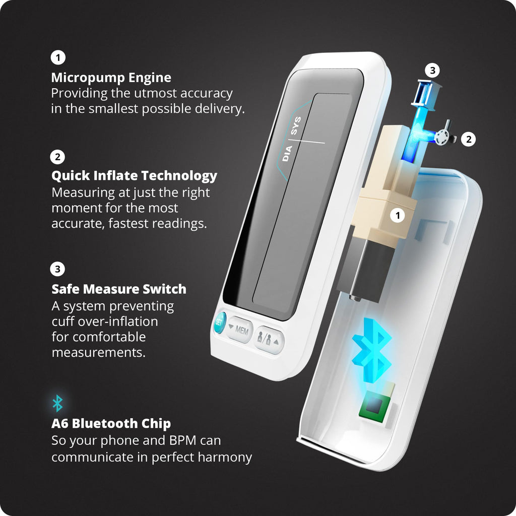 Bluetooth Blood Pressure Monitor with Upper Arm Cuff T743094