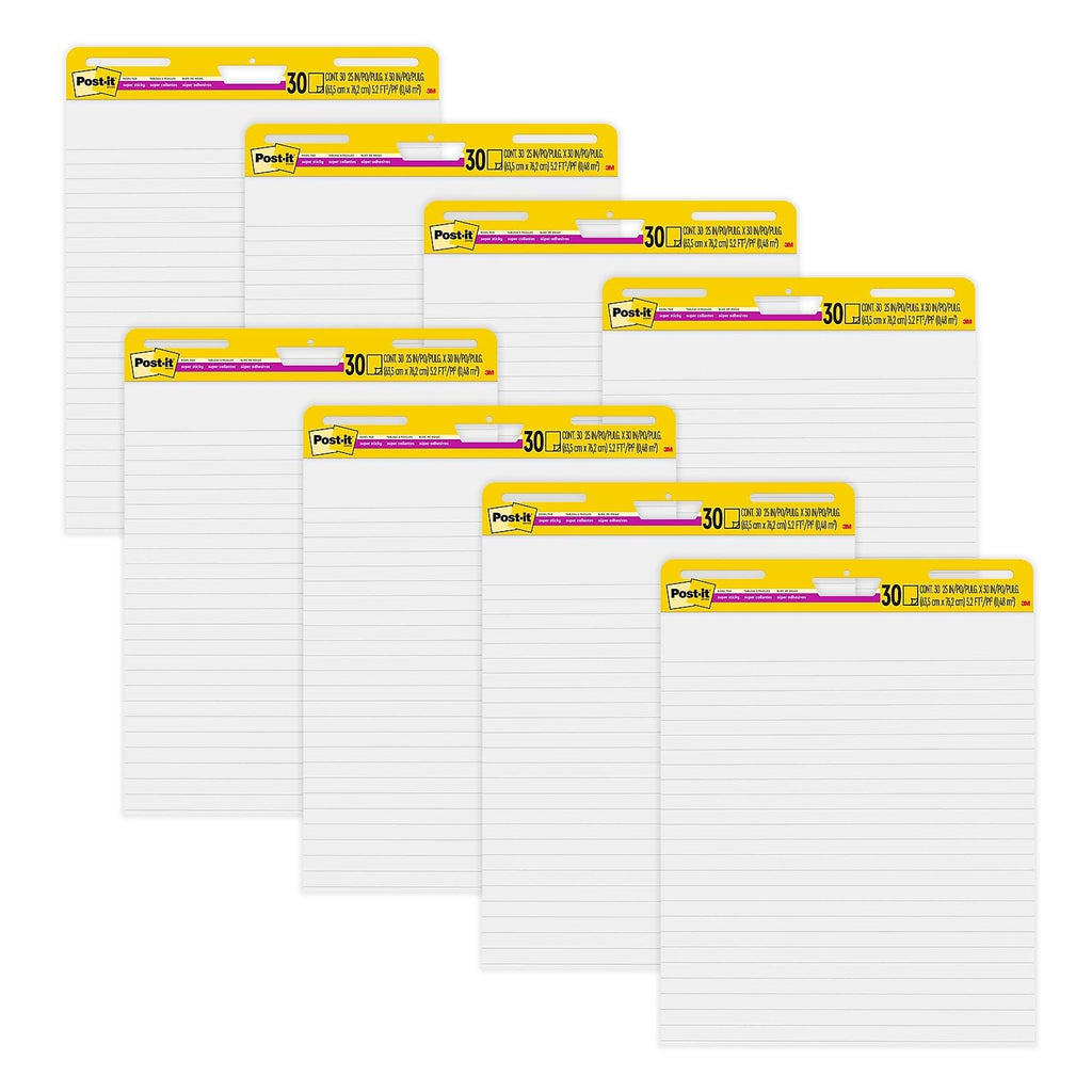 Lined Wall Easel Pad 25" x 30" 8 Pads/Pack G5460