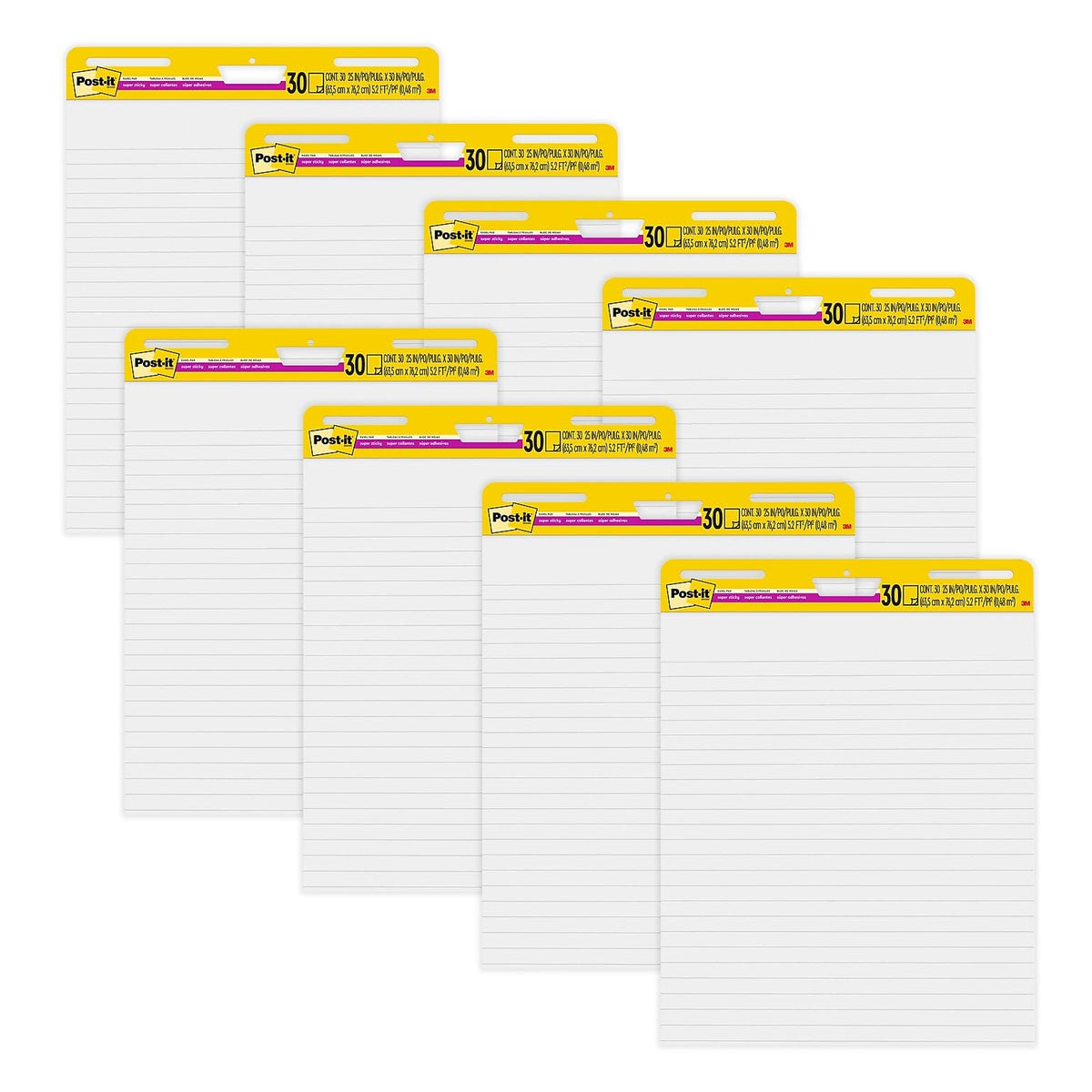 Lined Wall Easel Pad 25" x 30" 8 Pads/Pack G5460