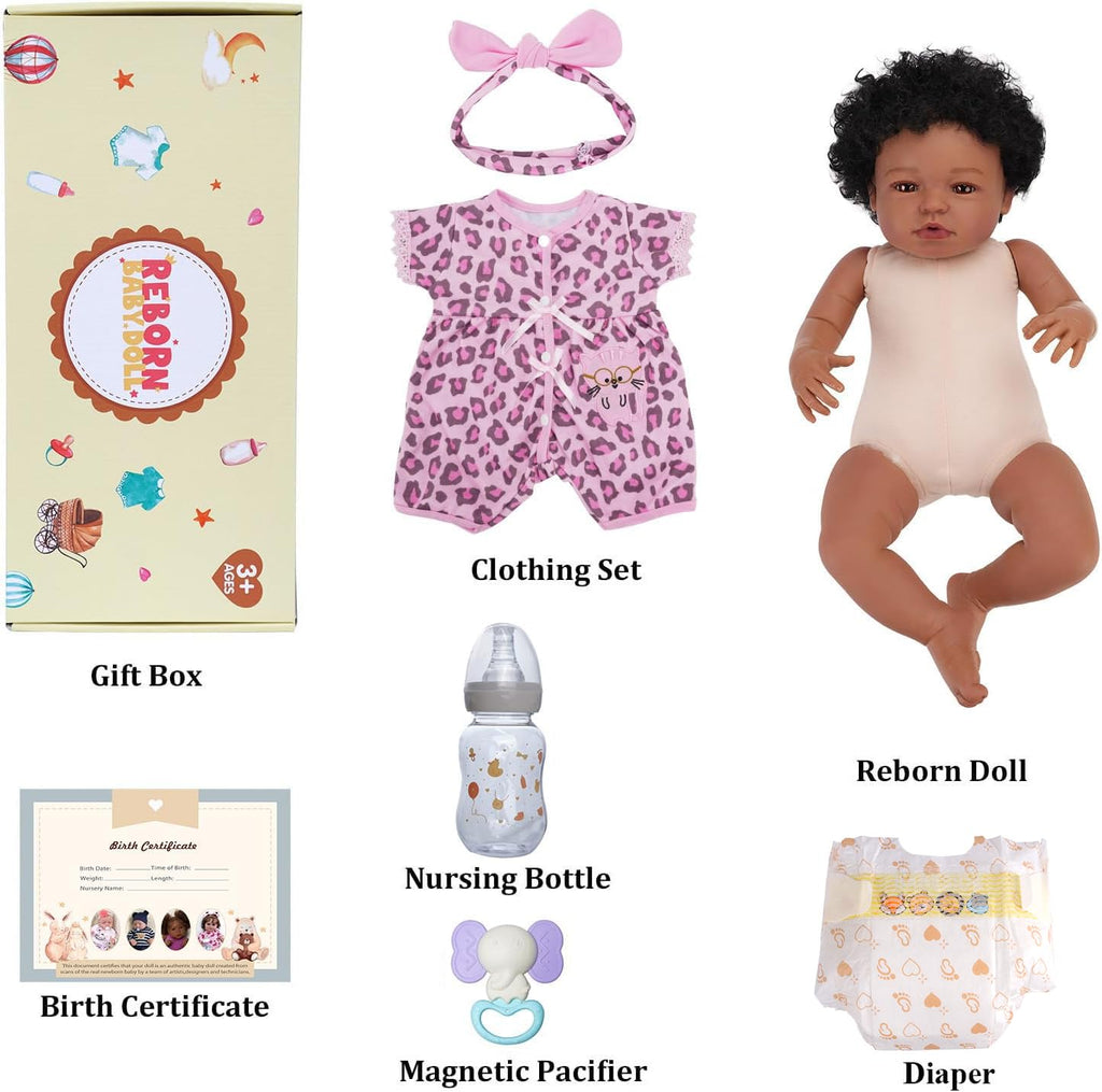 Black 20 Inch Reborn Baby Dolls L71627