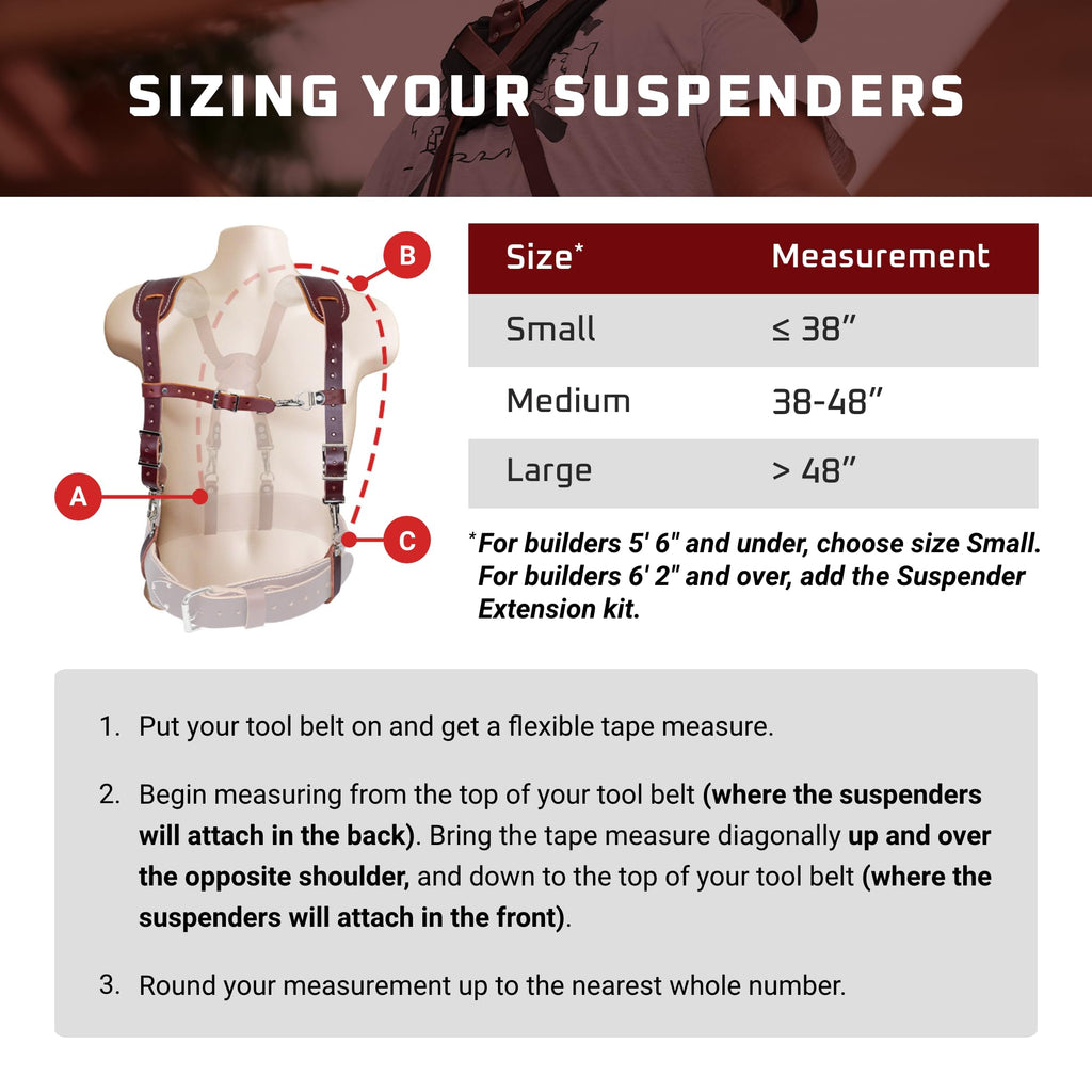 Leather Suspenders with Pockets N132