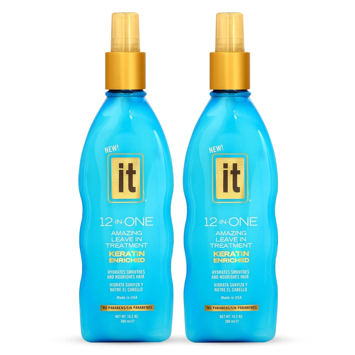 Leave-In Hair Treatment 2 Pack Keratin Borage Oil Spray L77222