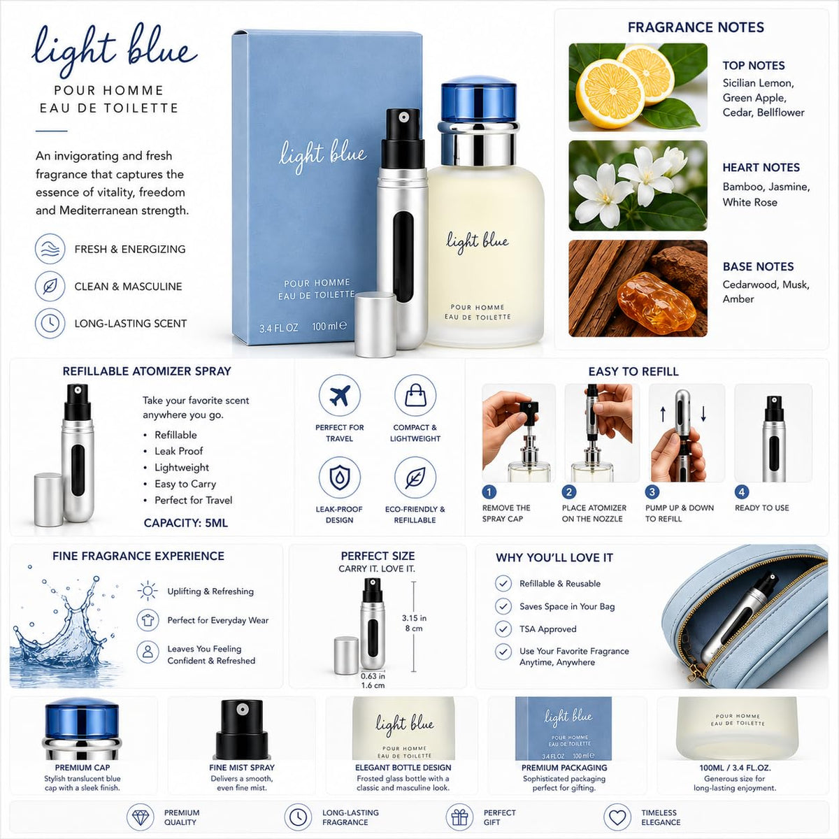 Light Blue 4.2 oz Eau De Toilette Spray B88550