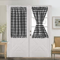 Black and White Buffalo Check Rod Pocket Curtain 25"x40" I2313