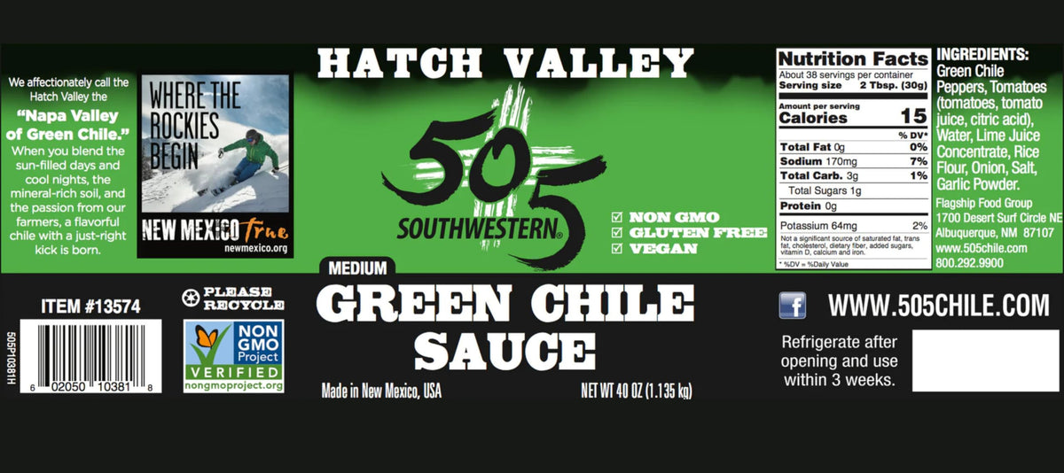 Medium Green Chile Sauce 40oz 2 Pack N823