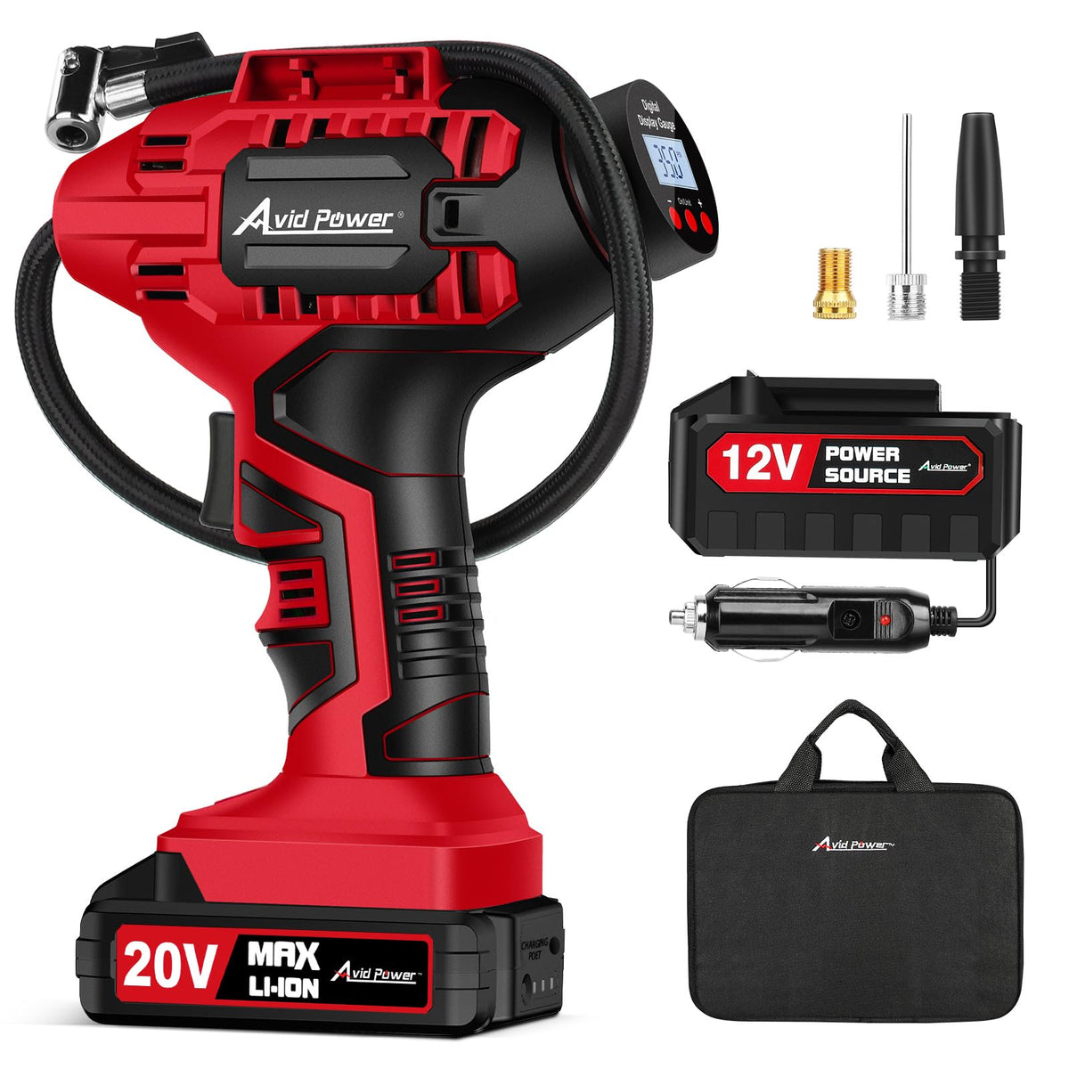 Cordless Tire Inflator Portable Air Compressor X58715