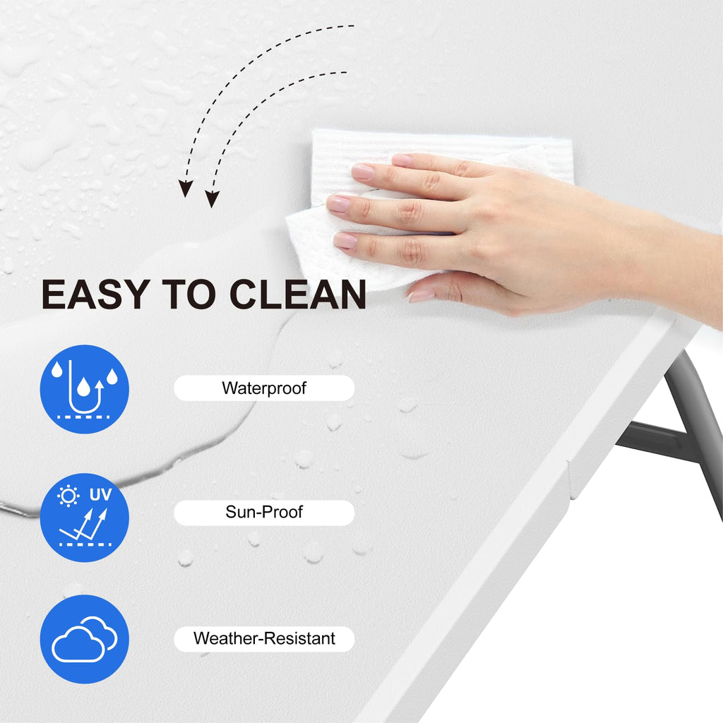 6FT White Folding Table I4265