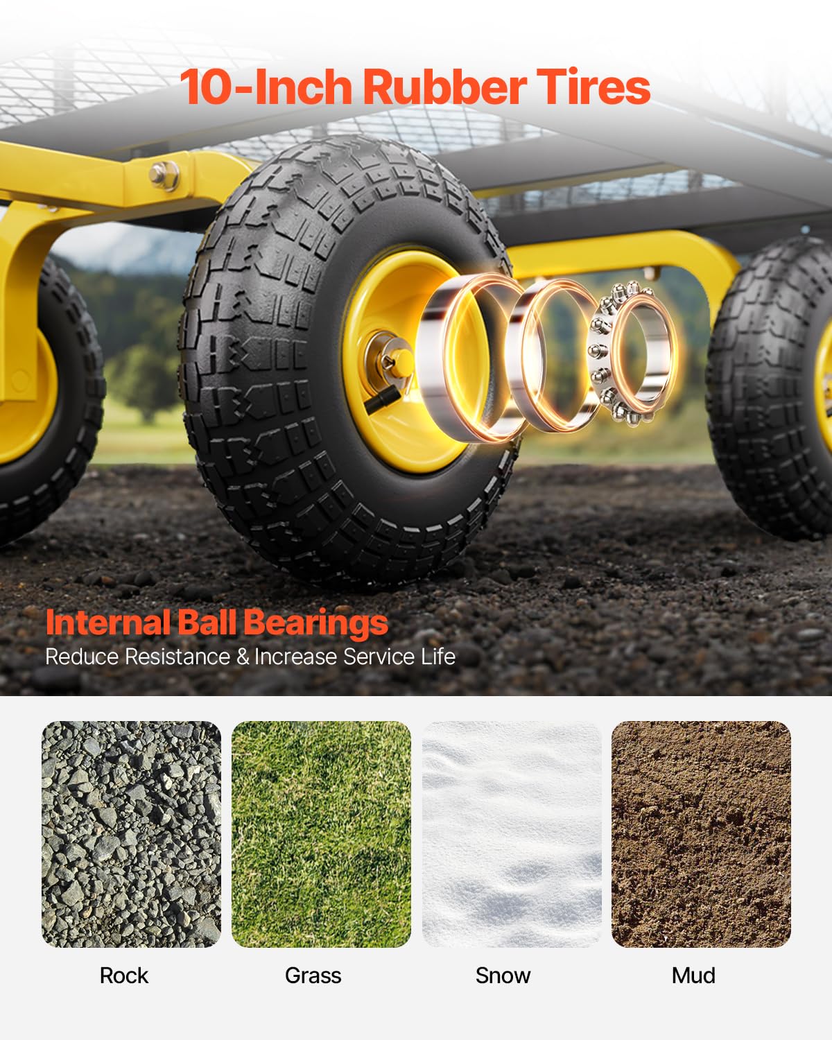 500lbs Steel Garden Cart B8775