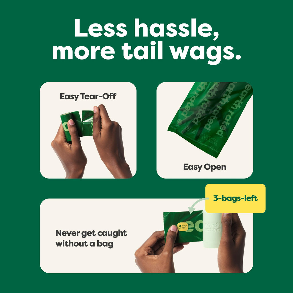 Dog Poop Bags on Refill Rolls, 270 Bags, Lavender U59712
