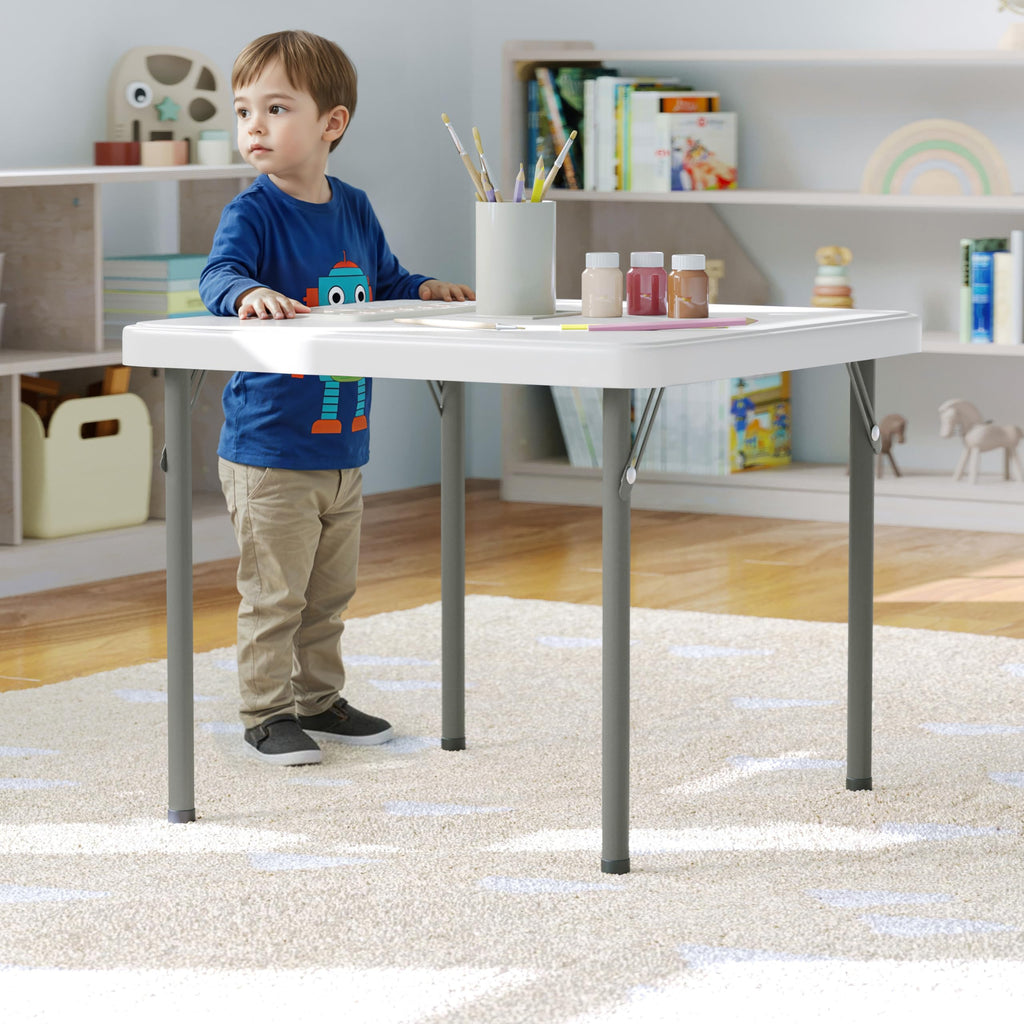 Kids 24x24 in Plastic Locking Folding Table W2271
