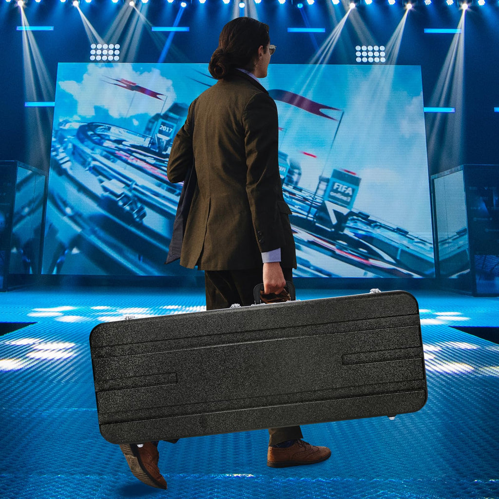 ABS Electric Guitar Hard Case 1.1 Inch Foam Plush Interior Black W53888