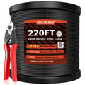 Black Stainless Steel Cable for Railing 220FT 1/8" T316 Wire Rope O107536